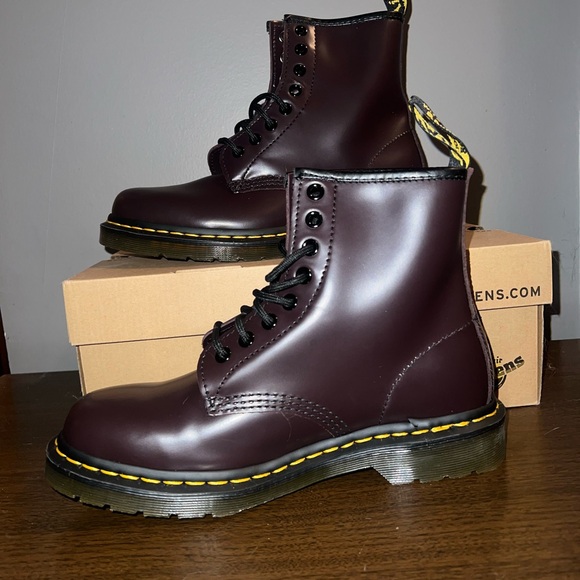 Dr. Martens Dark Cherry Boots - Picture 1 of 6